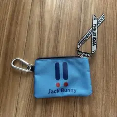 【あやたか様専用】Jack Bunny ナイロンポーチ 青　ミニサイズ