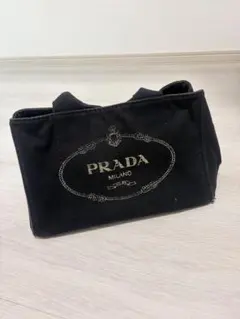 PRADA 黒 キャンバス ハンドバッグ