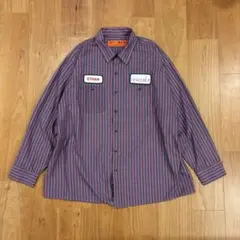 RED KAP ストライプ ワークシャツ XLサイズ