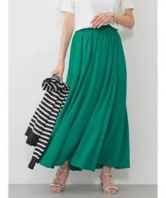 AMERICAN HOLIC フレア ロングスカート ウエストゴム