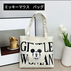 Disneyミッキーマウスキャンバストートバッグ　WHITE