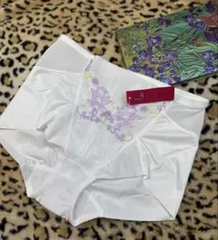 ホワイト　花柄刺繍レース　補正ショーツ　　小さ目　Mサイズ相当