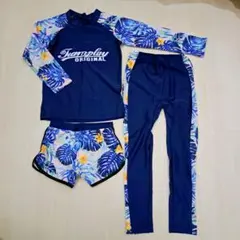 ❤新品・未使用❤キッズ 水着 120-130 セパレート ラッシュガード スイム