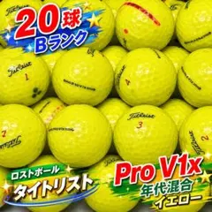 214 ロストボール タイトリスト PRO V1x 年代混合 イエロー20球 Bのサムネイル