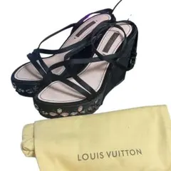 LOUIS VUITTON ヴィトン ビジュー付き ウェッジソール サンダルのサムネイル