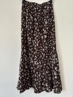 SLOBE iENA 花柄フレアロングスカート