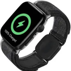 アップルウォッチバンド ワイヤレスマグネット式充電付き ナイロン バンド