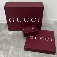 美品 GUCCI ギフトボックス3点セット 新型 バーガンディ ギフト箱