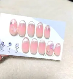 チークネイル/チークマグネットネイル/クリスマスネイル