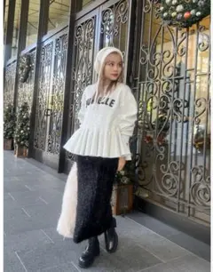 【jumelle】feather rame skirt フェザーラメスカート