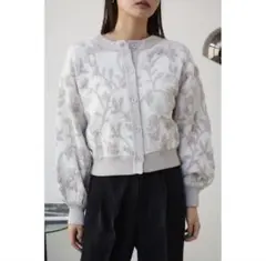 花柄ジャガード2WAYカーディガン AZUL BY MOUSSY