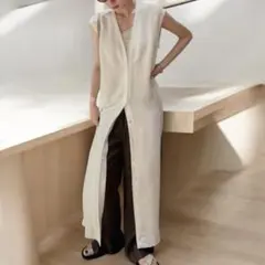 PLAGE 【R’IAM】Vネックシャツワンピース　完売品　23SS　ホワイトのサムネイル