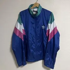80s 90s アディダス adidas ナイロン トラックジャケット L