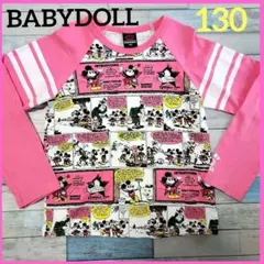【BABYDOLL】 ミッキー ミニー コミックプリント Tシャツ 130