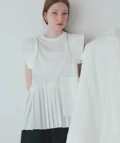 アダムエロペ プリーツコンビプルオーバー