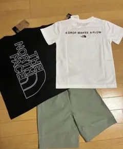 新品　ノースフェイス　130cm上下セット 半袖 Tシャツ　短パン　キッズ