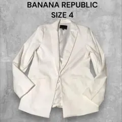 ⑤BANANA REPUBLIC テーラードジャケット ホワイト サイズ4のサムネイル