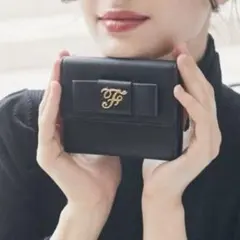 【美品】Maison de FLEUR オペラ リボンウォレット 黒のサムネイル