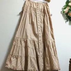 PINK HOUSE チェック柄ロングスカートのサムネイル