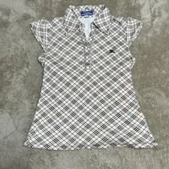 バーバリーブルーレーベル　ノースリーブ　パフスリーブ　　ノバチェック