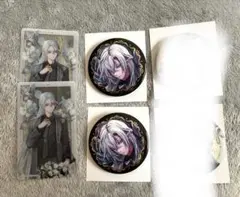 あくねこ 悪魔執事と黒い猫 シロ 缶バッジ クリアカード 4周年