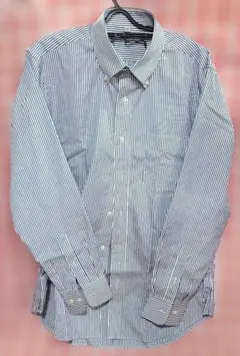 ユニクロ メンズ ストライプ　ボタンダウンシャツ L
