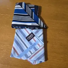 DKNYとCHAPSのストライプハンカチセット