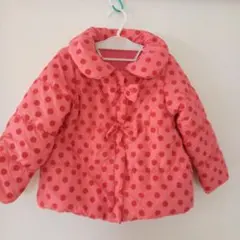100㎝ ピンク 水玉 ドット柄ジャケット