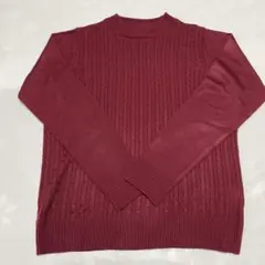 【RAY CASSIN】バーガンディ 長袖ニット