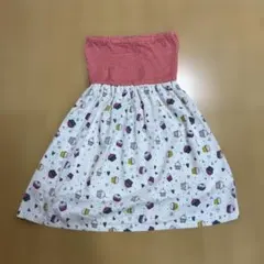 カップケーキ柄 シャーリング ベアトップ ワンピースのサムネイル
