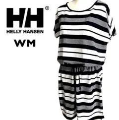 HELLY HANSEN ボーダー ミニワンピース 半袖 チュニック Ｍ 海