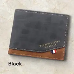 [Brand New] Men's Wallet, Bi-fold Wallet, Black