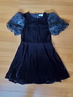 ZARA　ベロア　シフォン　ドレス　サイズ8　128cm