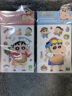 日曜日セール！！クレヨンしんちゃん デコシール 2枚セット　特大モモ付き