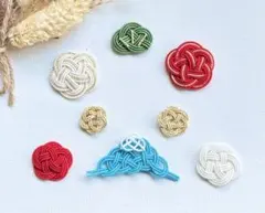 お正月　水引き　パーツ