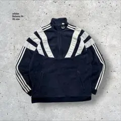 希少adidas Balanta 96 ハーフジップ フリースジャケット黒