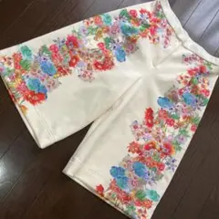 kaon カオン ガウチョパンツ 花柄 ダンボール生地 パンツ フラワー