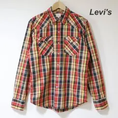リーバイス levis ウエスタンシャツ チェックシャツ ネルシャツ 00s M