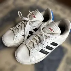 adidas スニーカー ホワイト/ブラック/ブルー