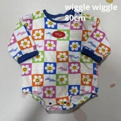 【美品】wiggle wiggle バースデイ　韓国 ロンパース 80cm