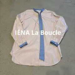 IÉNA La Boucle リボンタイ　ストライプ長袖シャツのサムネイル