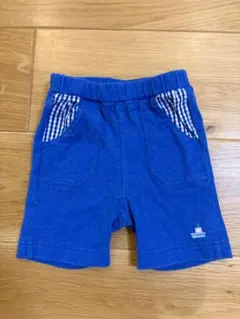 familiar チェック柄裾 ハーフパンツ 紺色90 - メルカリ