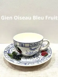 GIENジアン オワゾブルーフルーツ ディナープレート27センチ未使用品①