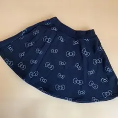 mezzo piano ネイビー　リボン柄スカート