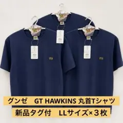 【新品】グンゼ GTHAWKINS 半袖Tシャツ LLネイビー×3枚 綿100%のサムネイル