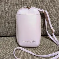 lovetoxic ピンク ショルダーバッグ　スマホショルダー