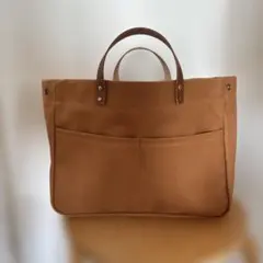 ハンドメイド】倉敷八号帆布 トートバッグ キャニオンブラウン