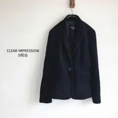 クリアインプレッション ベロア ジャケット【S相当】フォーマル 黒 上品 良品✨のサムネイル