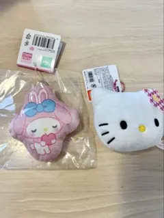 산리오 クッションキーホルダー 2個セット マイメロ ハローキティ