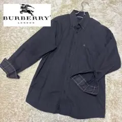 美品　Burberry シャツ　ホースマークロゴ刺繍 襟ソデ裏　ノバチェック